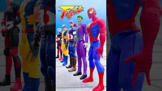 Come on Super Heroes DOMINO EFFECT THE AMAZING  Marvel Toys shorts funny [upl. by Rehttam]