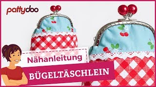 DIY Bügeltasche  Kosmetiktasche mit Taschenbügel selber nähen [upl. by Hebbe]