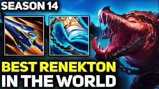 RANK 1 BEST RENEKTON IN SEASON 14  AMAZING GAMEPLAY  League of Legends [upl. by Fasta725]