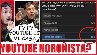 Noroña ARRASA en encuestas de YOUTUBE [upl. by Mac]