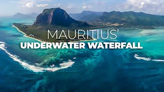 Mauritius UNDERWATER WATERFALL  4K UDH World Wonders [upl. by Akirre]