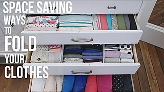 How to Fold Your Clothes to Save Space  HGTV [upl. by Jehanna]