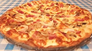 Pizza carbonara cremosa muy fácil y deliciosa  Recetas fáciles y rápidas [upl. by Niobe915]