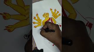 Maa Durga Drawing shorts drawing painting art trending short viralshort [upl. by Samid]