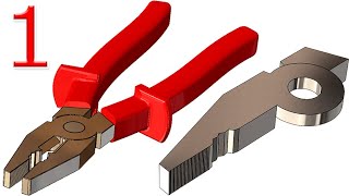 1 Project 19 Pliers 1 SolidWorks Tutorial  Jaw [upl. by Kahcztiy]