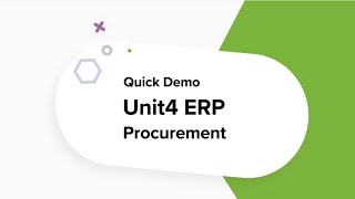 Unit4 ERP  Procurement Explainer Video [upl. by Peednam]