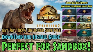 Original 100 Complete Save File for JWE2  Marine Species Pack  Install Guide and Download Link [upl. by Eidua]