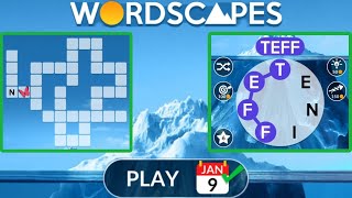 WORDSCAPES Daily Puzzle January 9 2023 [upl. by Henebry384]