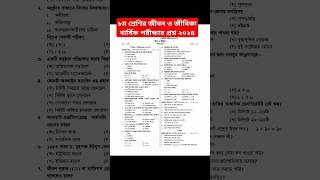 অষ্টম শ্রেণির জীবন ও জীবিকা বার্ষিক পরীক্ষার প্রশ্ন Class8 Jibon o jibika exam question posno [upl. by Ynor]