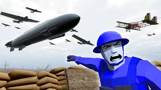 TRENCH DEFENSE as a WW1 JETPUNK Air Force Pilot in Ravenfield [upl. by Josie]