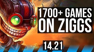 ZIGGS vs DIANA MID  1700 games  KR Diamond  1421 [upl. by Phare]