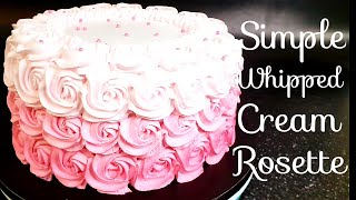 Cake Decorating Tutorials  EP 1  Simple Rosette Design with whipping cream [upl. by Kcirddehs38]