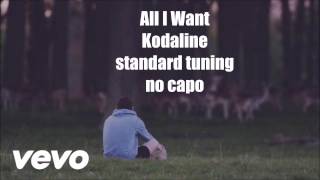 all i want kodaline lyrics and chords [upl. by Revart]