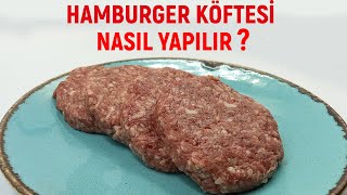 Profesyonel Hamburger Köftesi Tarifi  Evde Hamburger Köftesi Nasıl Yapılır [upl. by Hgielrak]