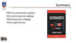 Lecture 8  Electromechanical amp Electroacoustics analogy Part 1 [upl. by Airehtfele]