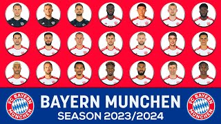 FC BAYERN MUNCHEN SQUAD 20232024 ALL PLAYERS  FC BAYERN MUNICH TEAM OFFICIAL [upl. by Von]