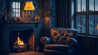 Cozy Living Room Ambience  Fireplace amp Relaxing Music for Sleep amp Relaxation [upl. by Dahlia]