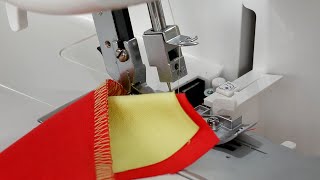 BERNINA Overlocker L 460  L 450 Einfädeln und nähen 2Faden Overlock [upl. by Adella]