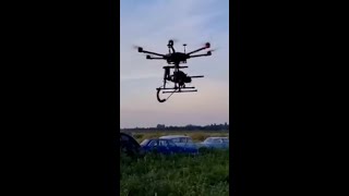 Ukrainians equip drone with a machine gun [upl. by Leagiba381]