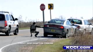 Bank robbery suspects surrounded by officers [upl. by Holle]