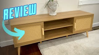 Amazon Furniture Full Review of the SUPERJARE Boho TV Stand for 55 Inch TV [upl. by Gustaf]