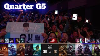 GEN vs DK  Game 5  Quarter Finals LoL Worlds 2022  GenG vs DAMWON Kia  G5 full game [upl. by Ecirtak]