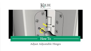 How to Adjust Adjustable Hinges [upl. by Ahsha549]