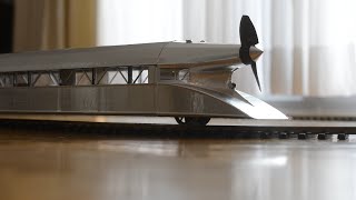 Schienenzeppelin 3D Printed GScale Train Brushless Motor Rail Zeppelin First Test on Rails [upl. by Anelaf]