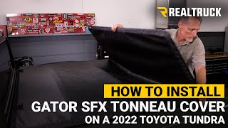 How to Install Gator SFX TriFold Tonneau Cover on a 2022 Toyota Tundra [upl. by Aizat]