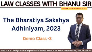 The Bharatiya Sakshya Adhiniyam 2023  demo class3 [upl. by Rosemaria]