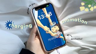 how to set custom charging animations on iPhone 📱✨ iOS16  iPhone 14 pro [upl. by Dnalloh]