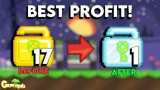 HOW TO PROFIT WITH 17 WL BEST PROFIT  GrowTopia Profit [upl. by Boland540]