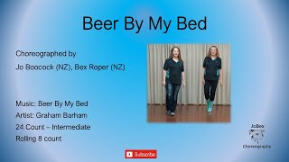 Beer By My Bed  Line Dance Teach [upl. by Cogen]