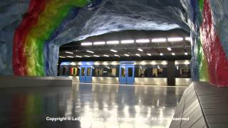 SL Tunnelbana  Metro at Stadion station Stockholm [upl. by Einhpad]