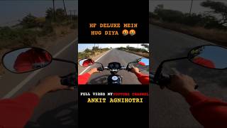 HF DELUXE MEIN HUG DIYA 🤬 hfdeluxe topspeed motovlog [upl. by Ynnam]