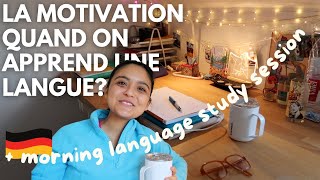 Apprendre une langue et être motivé  MORNING LANGUAGE STUDY WITH ME allemand 🇩🇪 [upl. by Malony]