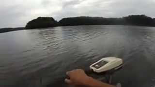 minn kota trolling motor 17 pounds thrust test drive in burke lake [upl. by Flower]