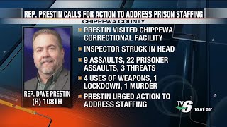 Rep Prestin witnesses assault while touring correctional facility calls for action to improve w [upl. by Yatnuahs]