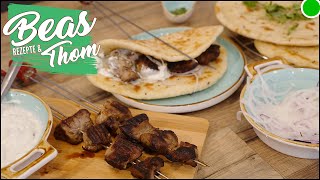 Souvlaki Spieße 💯 Fleischspieße grillen mit Pita [upl. by Eelana]