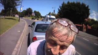 GK03ZTM  Old man chases down cyclist Road rage [upl. by Clayberg516]