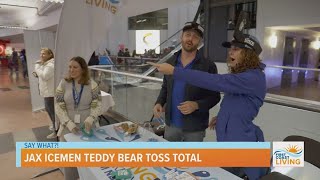 Say What  Jacksonville Icemen Teddy Bear toss amp Jaguars football [upl. by Bysshe]