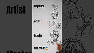 How to Draw Zenitsu in different levels zenitsu demonslayer anime shorts art drawing viral [upl. by Zamora]