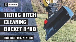 Tilting Ditch Cleaning Bucket 8° Heavy Duty  Cangini Benne [upl. by Ahseile]