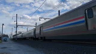 Amtrak 110 Blasting Through Rheems Pa 3172924 [upl. by Ylen]