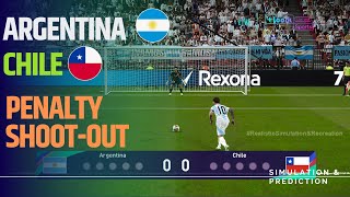 Penalty shootout ⚽ Chile  Argentina 🏆 AMERICA CUP 2024  Video game simulation [upl. by Alton]