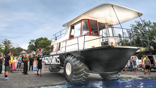 Amphibious Driving Houseboat Full Build  Ultimate OffRoad RV [upl. by Ezmeralda]