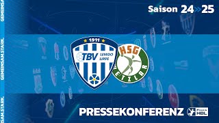 Pressekonferenz TBV Lemgo Lippe  HSG Wetzlar 190924 [upl. by Airahcaz736]