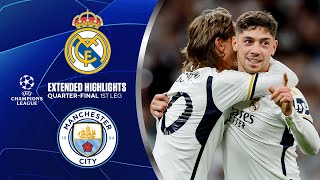 Real Madrid vs Man City Extended Highlights  UCL QuarterFinals 1st Leg  CBS Sports Golazo [upl. by Lozano109]