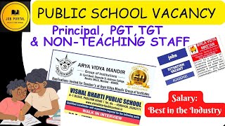 Public School Teaching Jobs  PGT TGT NONTEACHING JOBS [upl. by Aleik]