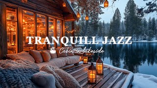 November Jazz In Lakeside  Cozy Winter Coffee Shop Ambience for Relaxation Study [upl. by Petronia]